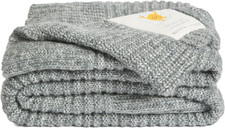 Cozy Silver Fox Ultra-Soft 60"x80" Melange Knit Blanket for Home Comfort