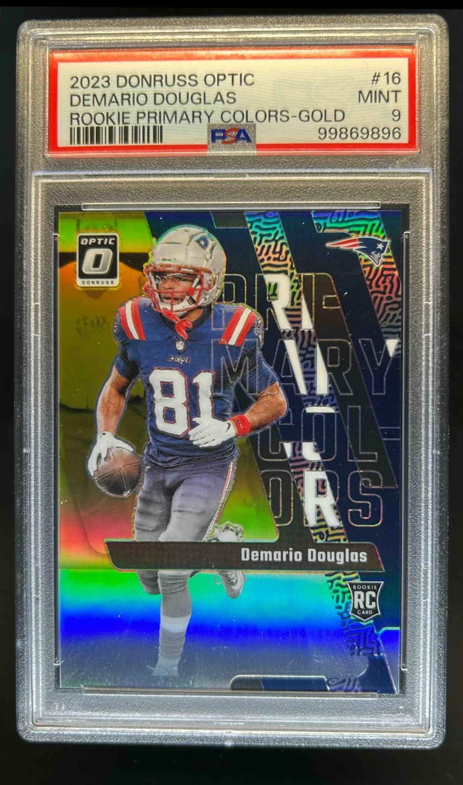Demario Douglas Panini Donruss Optic Rookie Primary Colors #16 Gold