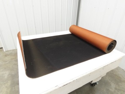 34''W x 11' 8'' Grip-Top Incline Conveyor Belt Laced 2-Ply Black Rubber PHR2-160
