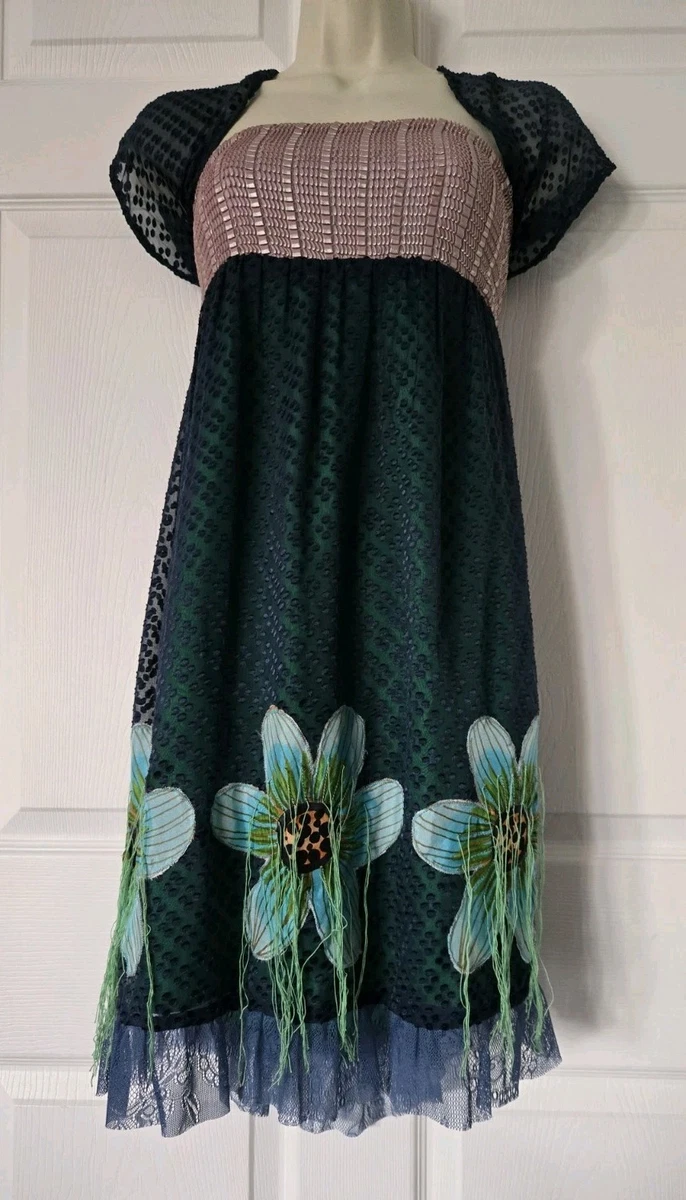 Robe Sans Manches Custo Barcelona - Taille 1 Doré/rouge/orange - Neuf Avec étiquettes