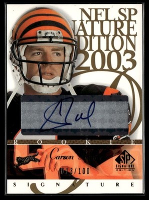 2003 SP Signature Edition #SC Carson Palmer Autograph RC /100 sellerRR
