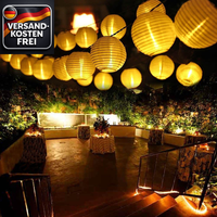 Solar Lichterkette AußEn 30 LED Lampions Wetterfest FüR Garten Hof Hochzeit
