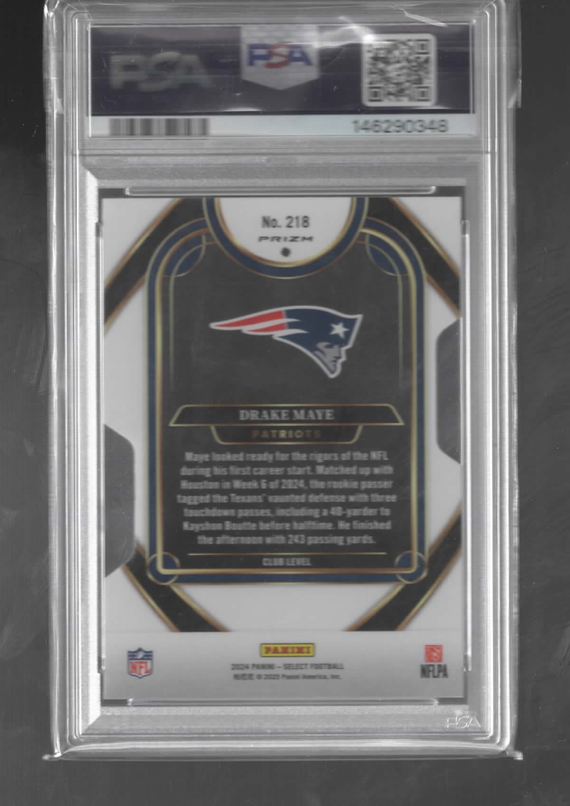 2024 Select Silver Prizm Die-Cut #218 Drake Maye ROOKIE CARD Club