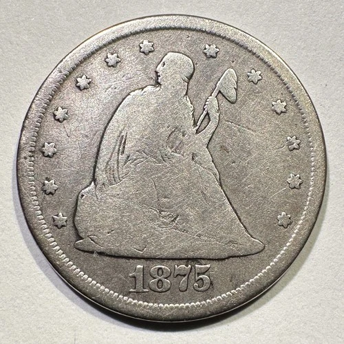 1875-CC Twenty Cent Piece Seated Liberty Scarce Date Carson City Type Coin Album