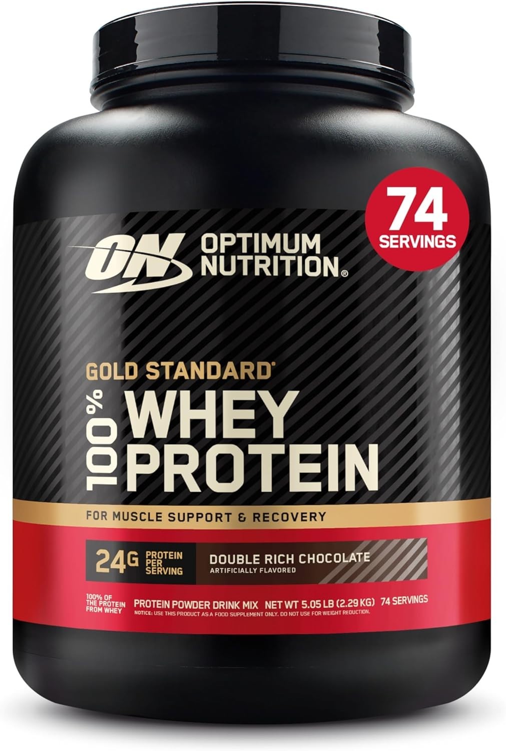 Optimum Nutrition Gold Standard 100% Whey Protein Powder, Chocolate 5 Pound