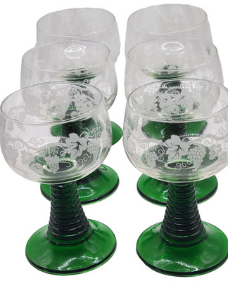 Vtg French Luminarc Weinlaub Crystal Wine Glasses Set of 12 Boxed France VGC