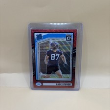 2024 Panini Donruss  Rated Rookie Cade Stover #304 Optic Preview Red Wave Prizm