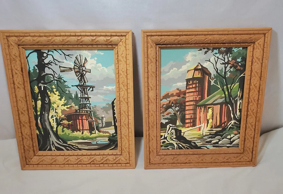 vintage paint by number pictures products for sale | eBay