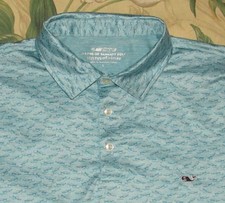VINEYARD VINES On The Go Sankaty Sea Life Performance Polo Shirt Large