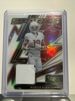 2025 Select Marvin Harrison Jr. Sparks Patch White Prizm Cardinals  /99