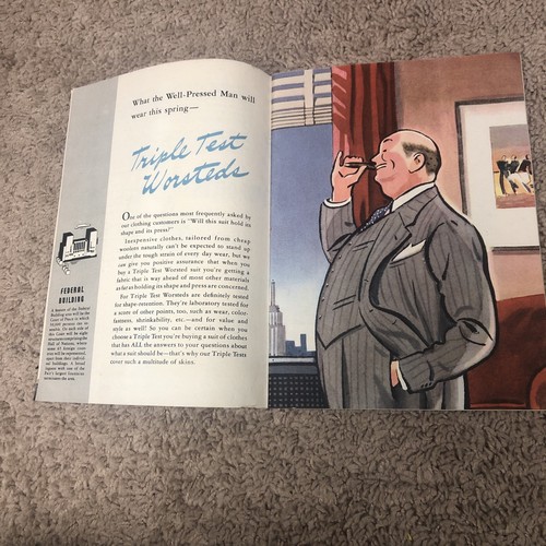 1939 Style Book Catalog Hart Schaffner & Marx Halversons Whitewater Jefferson WI - Picture 5 of 19