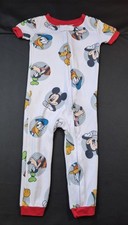 Disney Baby Mickey And Friends Short Sleeve Jumpsuit Pajamas Size US 18M