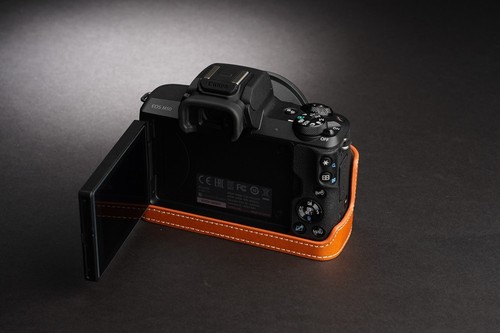 Genuine Real Leather Half Camera Case Bag Cover for Canon EOS M50 M50 Mark ii - Picture 36 of 47