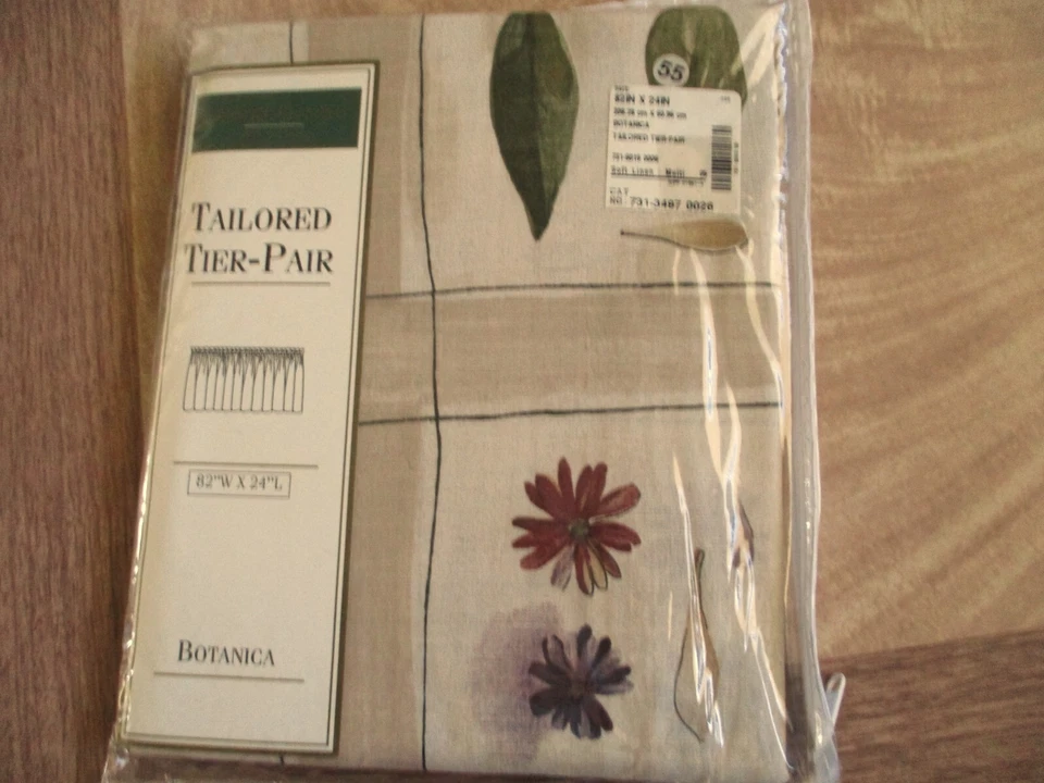 nuevo 2 pares de Croscill niveles a medida patrón de hojas #2 Foto 2 de 4