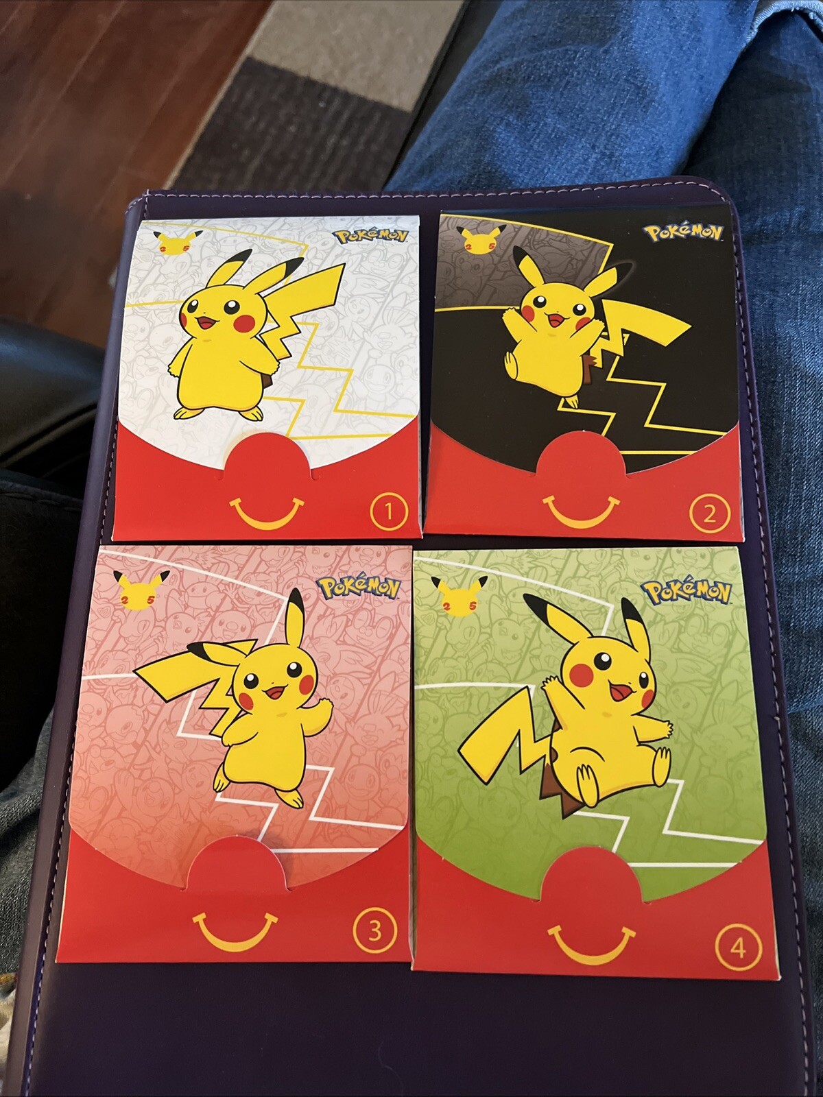 Pokémon McDonald’s Happy Meal 2021 25th Set Of 4 opened Packs, No Cards