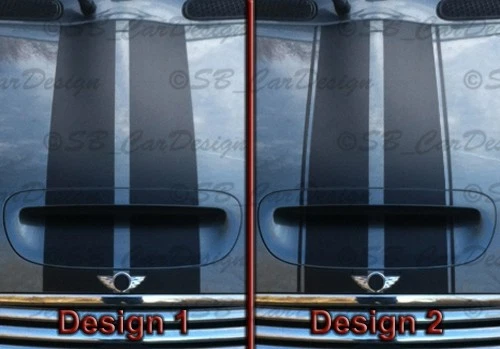 Strisce adesive Viper Stripes per BMW MINI COOPER R52 *S* Cabrio Works Union - Immagine 2 di 3