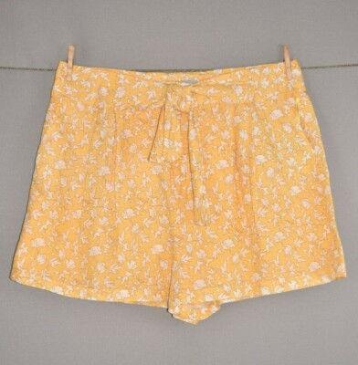 CECE CYNTHIA STEFFE NEW $99 Whispering Vines Linen Blend Shorts XXL