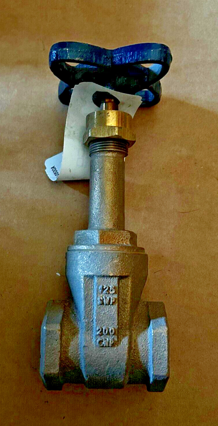 Nibco 1" Brass Gate Valve T-111 125 SWP 200 CWP Threaded USA made