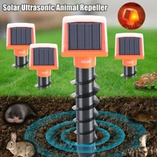 LOT Outdoor Solar Animal Repeller Ultrasonic Pest Repellent Snake Repeller W/LED