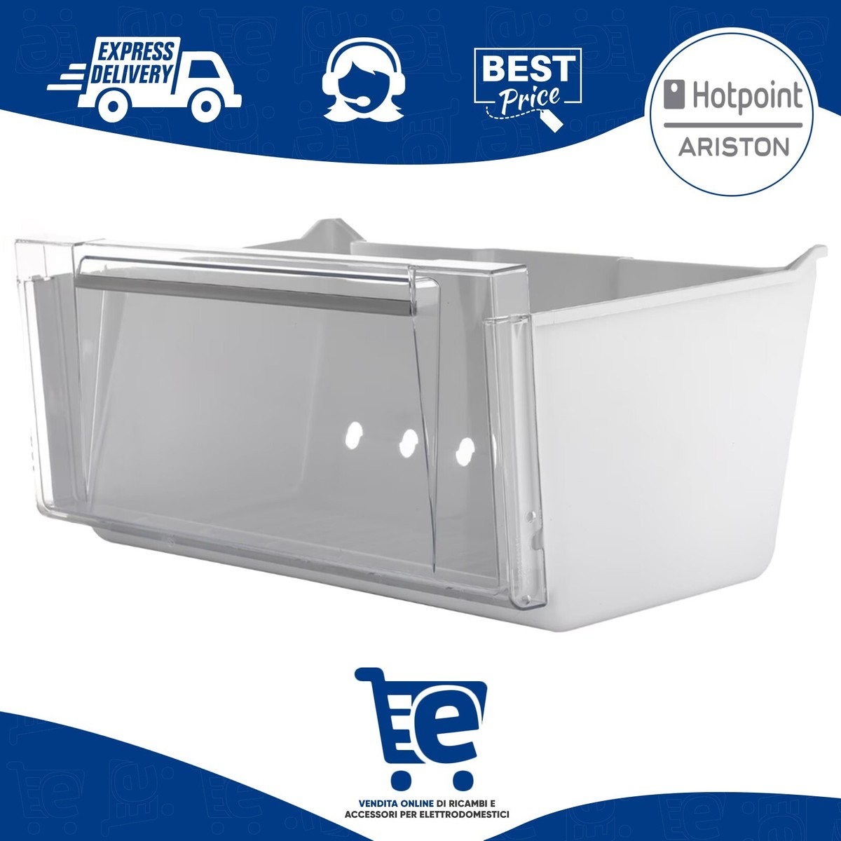 Cassetto Congelatore Grande Frigorifero USATO C00857802 Hotpoint Ariston - Foto 8