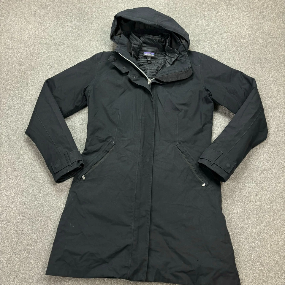 Jaqueta Patagonia Feminina Média Preta Vosca 3 em 1 Parka H2NO Forrada com Capuz Senhora - Imagem 2 de 4