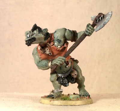 Ogre Mercenary Forest Troll w Axe Giant WOTC Chainmail Reaper Painted Metal D&D