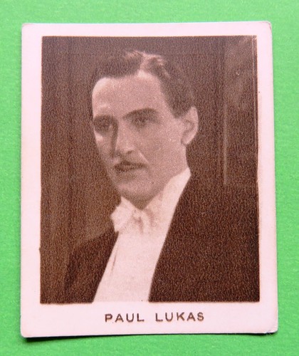 1933 ALLEN'S Confectionary Film Star Card: PAUL LUKAS #39