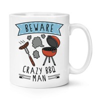 Beware VerrüCkte Bbq Mann 284Ml Becher Tasse Lustiger Witz Grill Chef Vatertag