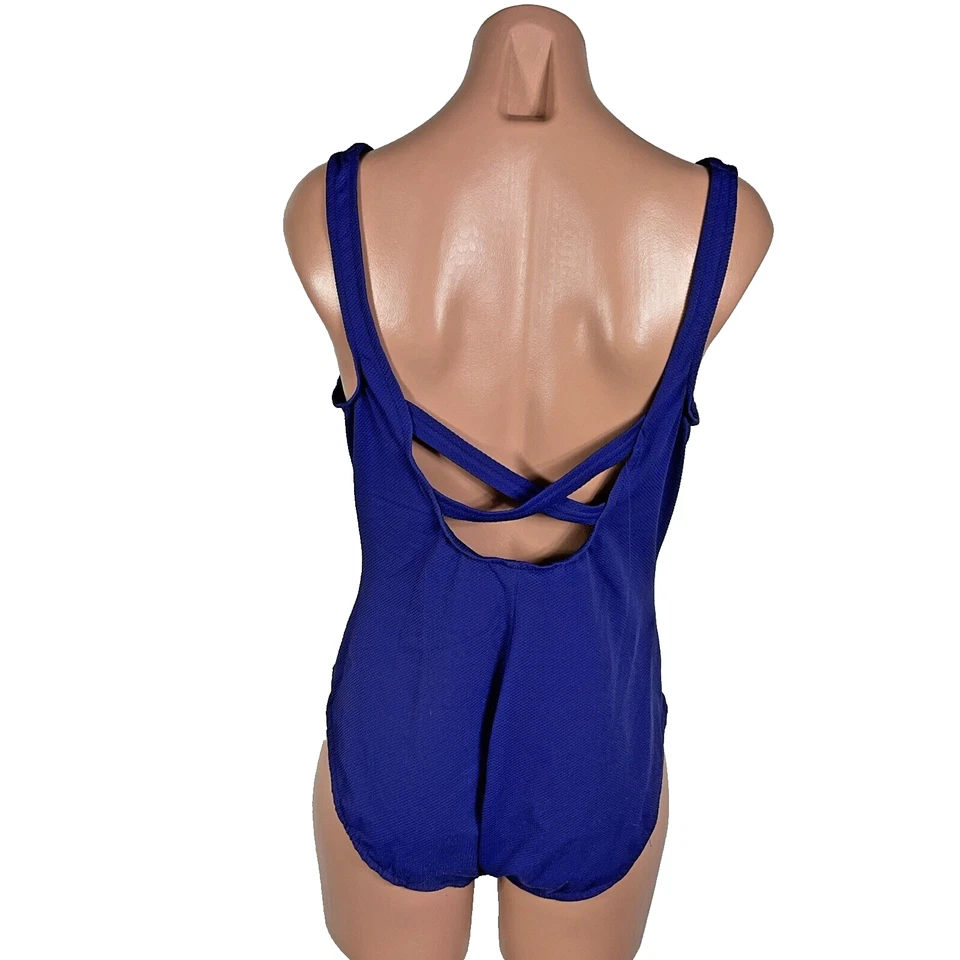 Traje de baño Miraclesuit para mujer de una pieza con aros 14 texturizado púrpura adelgazante EE. UU. Foto 2 de 4