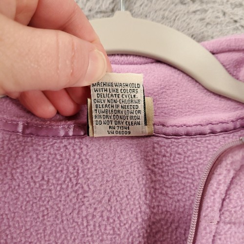 LL Bean Pullover Womens Large Pink 1/4 Zip Polartec Fleece Sweater Jacket - Picture 5 of 14