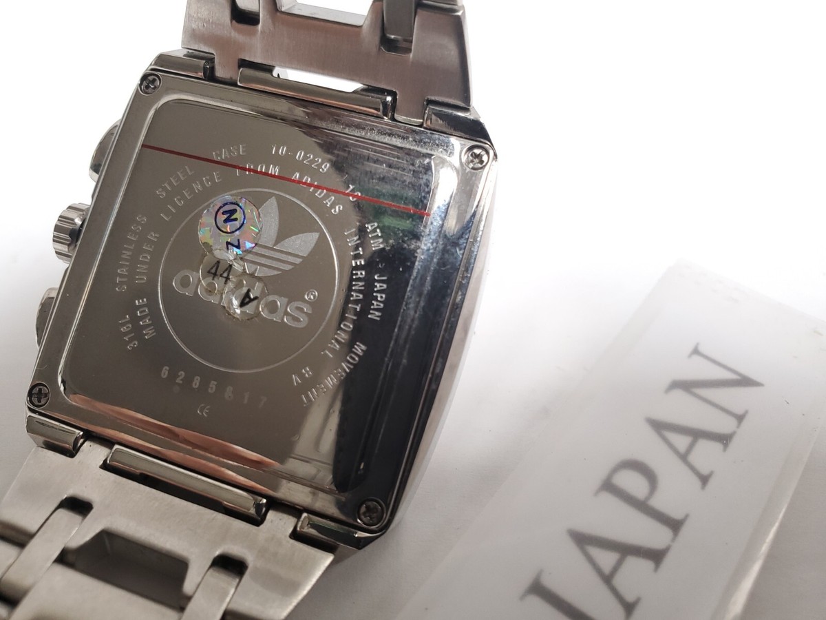 70`s Vintage Adidas Watch CS3500 HSC704 Retro W/Case Manual