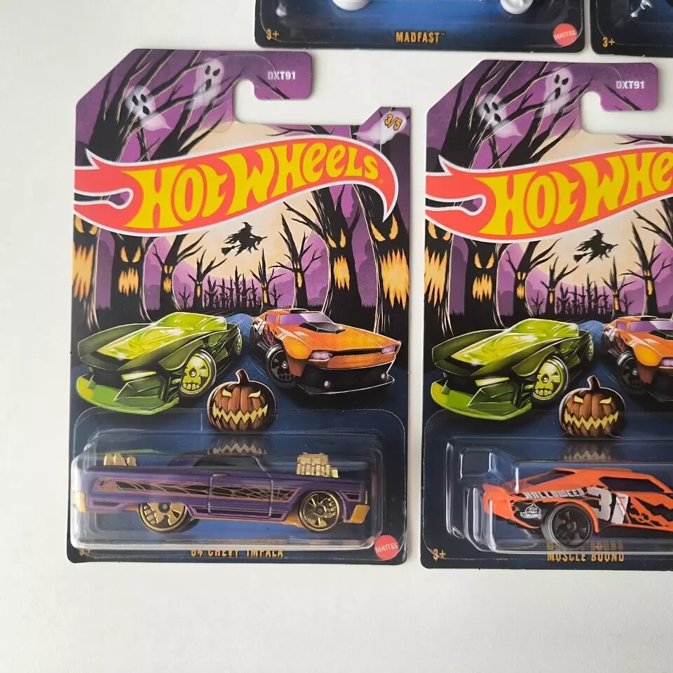2024 HALLOWEEN Hot Wheels FULL SET 5/5 DXT91 MAD FAST BARBARIC 64 CHEVY ...