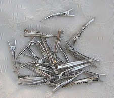 SINGLE PRONG ALLIGATOR CLIPS with TEETH HAIR BOWS METAL CLIPS Pack of 100 PCS
