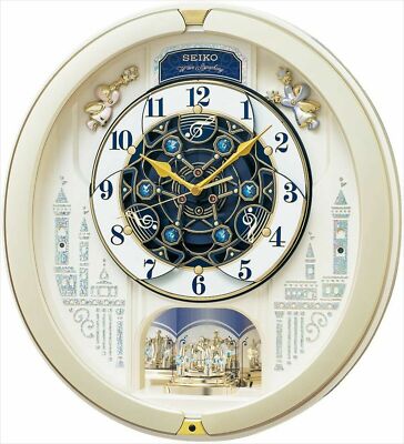 SEIKO RE579S CLOCK Wall Clock Analog 53 Song Melody Radio Wave | eBay