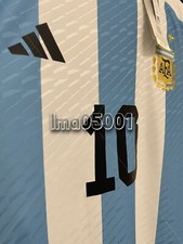 🐐 2022 adidas Argentina MESSI #10 Authentic Jersey Soccer MENS S HF2157 *RARE*