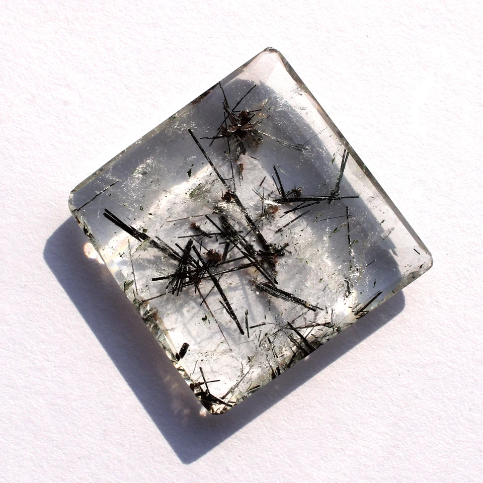 Certified 43 Cts Natural Tourmaline Rutile Quartz AAA Grade Faceted Cut Gemstone - Image 4 of 4