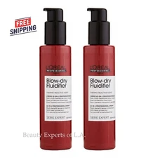 2 PACK L'Oreal Blow Dry Fluidifier 10-in-1 Professional Cream 5.1 oz / 150ml