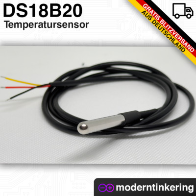 DS18B20 1m Temperatur Fühler Sensor Wasserdicht für Raspberry Arduino ESP