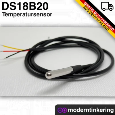 DALLAS DS18B20 1m Temperatur Fühler Sensor Wasserdicht für Raspberry Arduino ESP