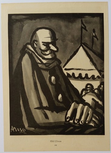 "Old Clown" Drawing by Peter Arno - from 1949 Book - Matted to 11" x 14"... - Picture 2 of 2