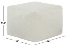 Safavieh SAMUELS BOUCLE POUF, Reduced Price 2172729131 SFV5041C