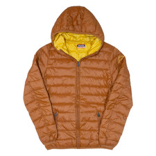 Kappa Womens Puffer Jacket Brown Hooded M