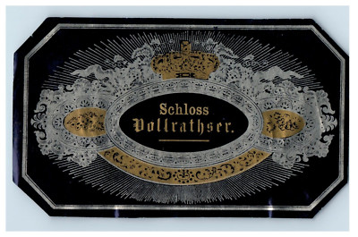 1870's-80s Schloss Dollrathser German Wine Label Original S86E