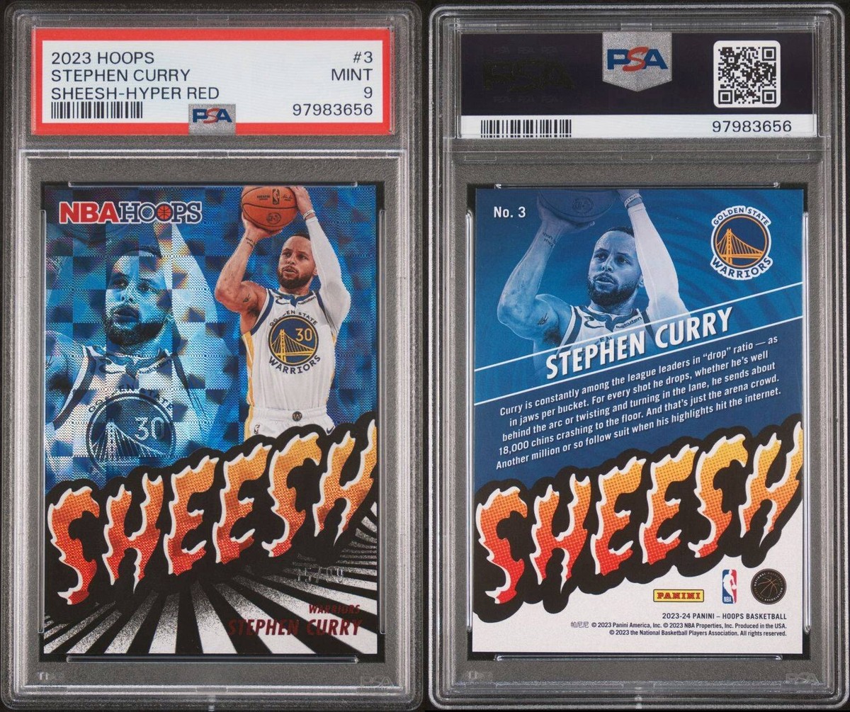2023-24 Panini NBA Hoops - Sheesh Stephen Curry #3 Hyper Red /99