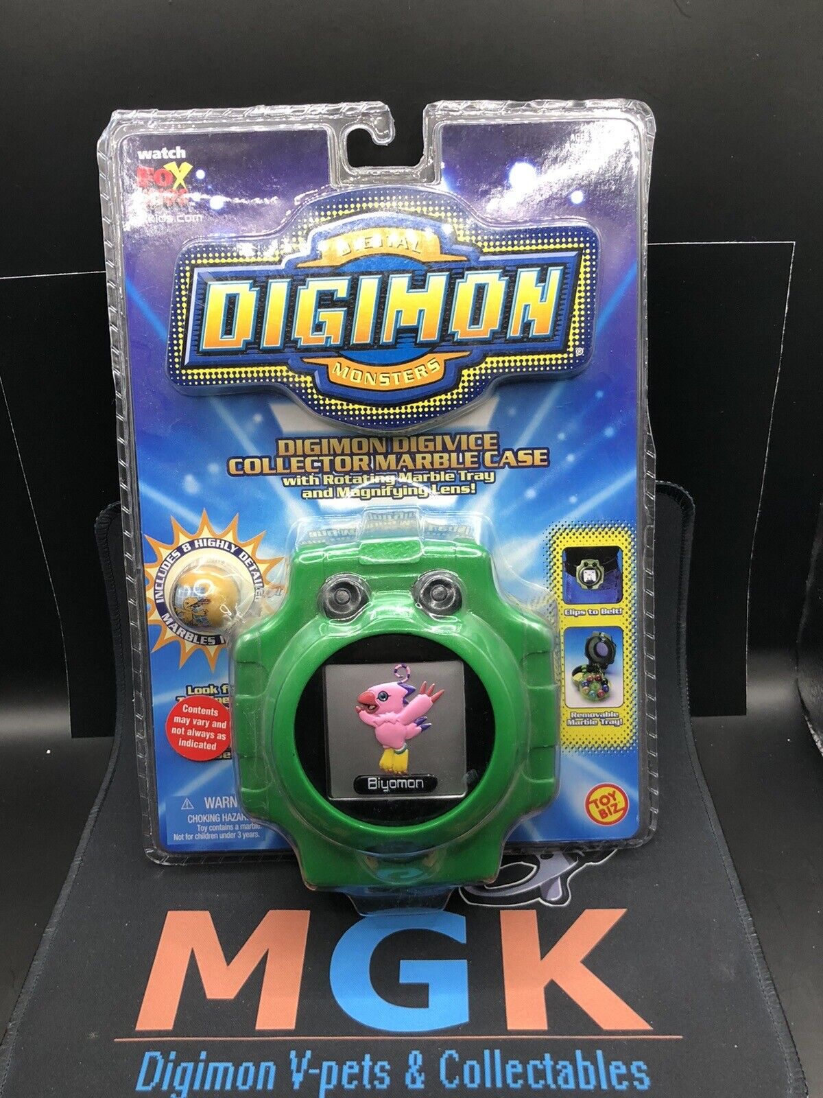 SEALED NEW Digimon Marble Digivice D2 Shape & Marbles 2000 Blister Vintage Rare