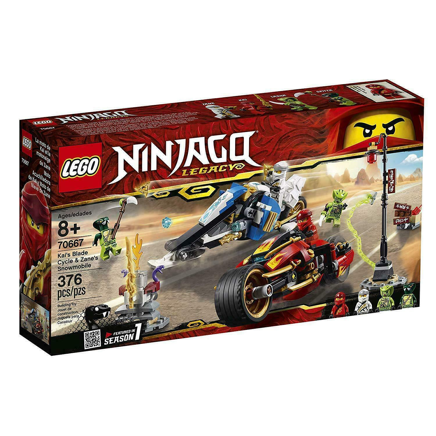 70667 KAI'S BLADE CYCLE & ZANE'S SNOWMOBILE lego legos set NEW ninjago ninja