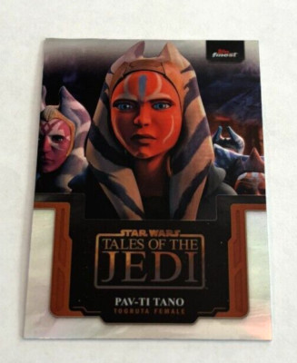 Pav-Ti Tano 2023 Star Wars Topps Finest Refractor Card #TOTJ-10