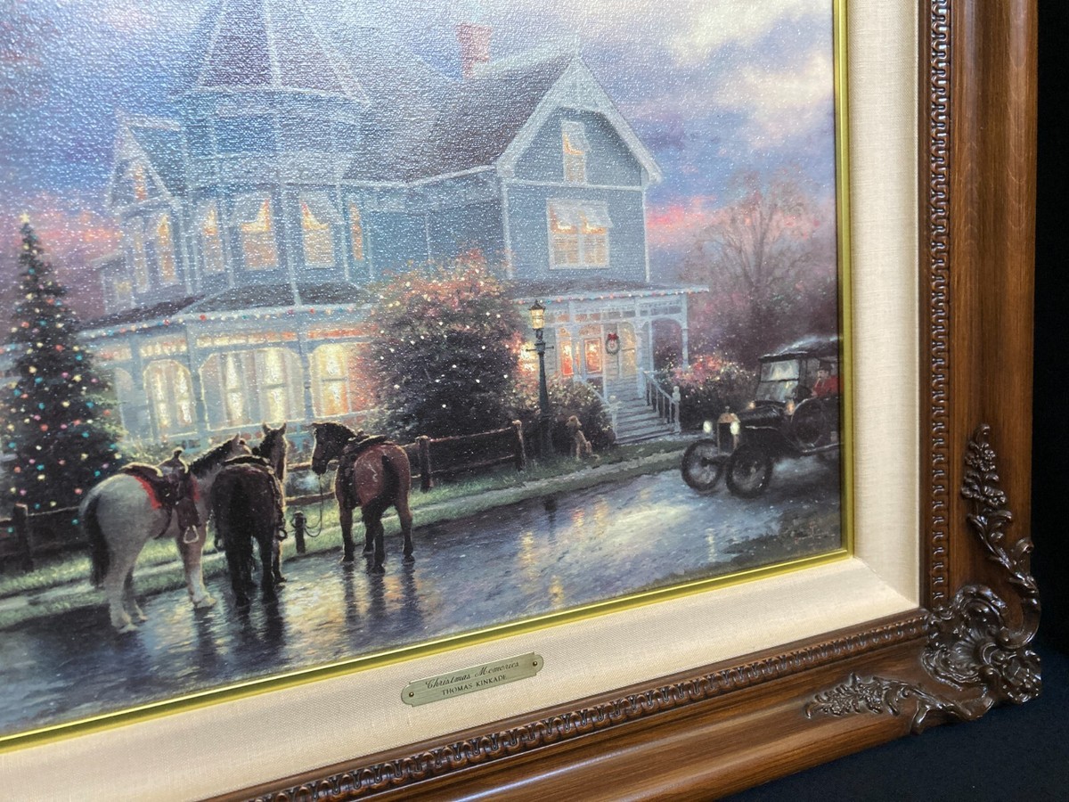 THOMAS KINKADE Christmas Memories Canvas Lithograph Limited