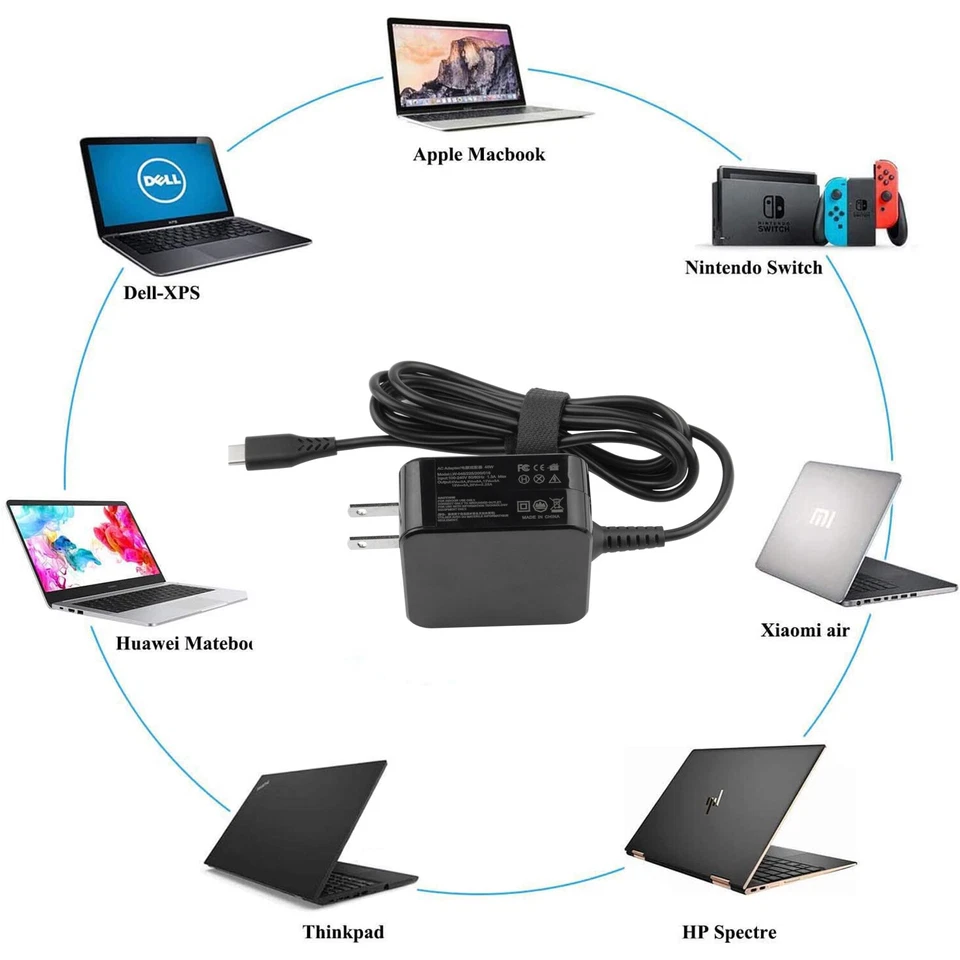 Adaptador de energia carregador 45W tipo C USB-C para Apple MacBook Retina 12" A1534 A1540 - Imagem 3 de 4