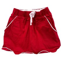 Shrimp & Grits Kids Skort Skirt Girls Red Drawstring Tennis Embroidered Sz L